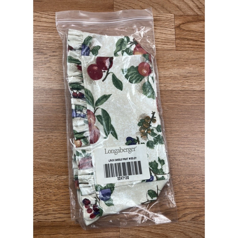Longaberger Fabric Liner for Candle Basket in Fruit Medley 2247130 NEW